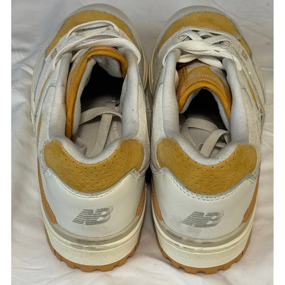 New Balance 550 White Honey Gold BB550LEA Mens 9 Womens 10.5 Sneakers